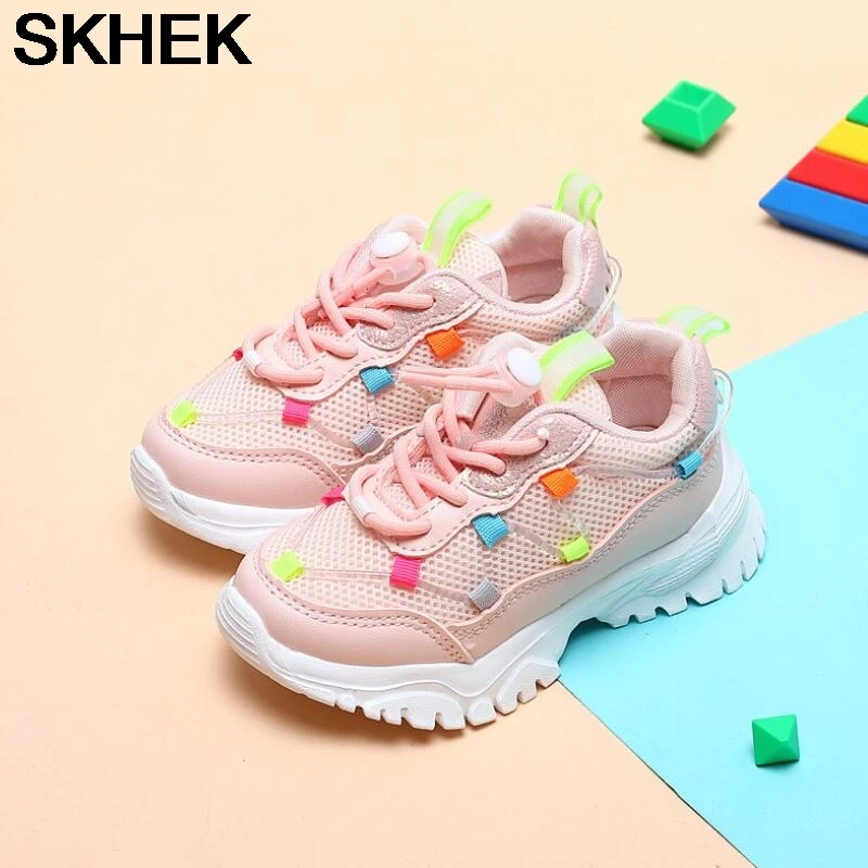 

SKHEK 2020 New Fashion Kids Sports Shoes for Girl Breathable Mesh Children Shoes Sneakers Baby Boys Shoes chaussure enfant