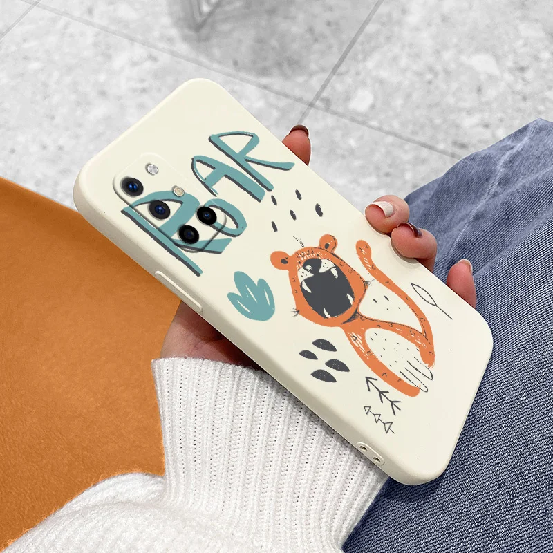 

Cartoon Cat Camera Lens Protect Case For Oneplus 8t 9 9pro pro Square Shockproof Ultra Thin Soft Liquid Silicone Phone Cover