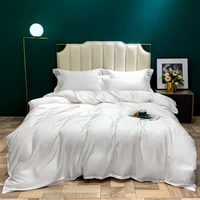 solid color quilt cover mulberry silk duvet cover high grade real silk single double king size white comforter cover