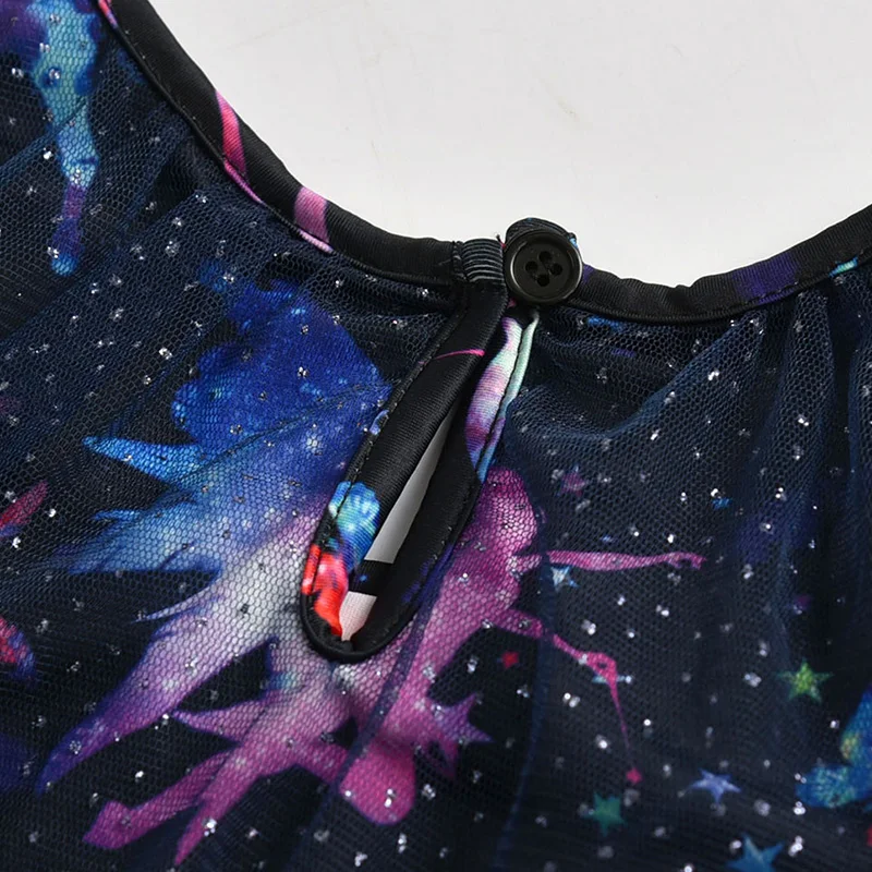 Платье Dxton для маленьких девочек летние платья с единорогом и бабочками костюм