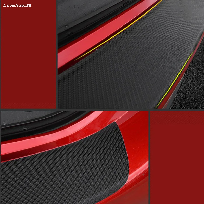 Углеродное волокно кожа снаружи задний бампер багажник Fender Подоконник пластины