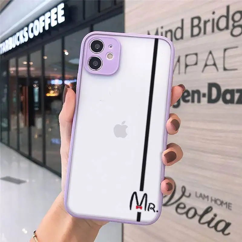 

Crown Letter King Queen Phone Cases matte transparent For iphone 7 8 11 12 plus mini x xs xr pro max luxury brand cover