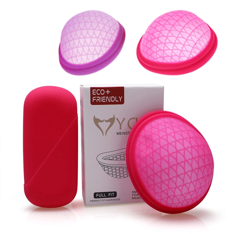 

Reusable Silicone Menstrual Disk With Extra-Thin Sterilizing Silicone Menstrual Disk Tampon/ Pad Alternative Red Purple Flat-Fit