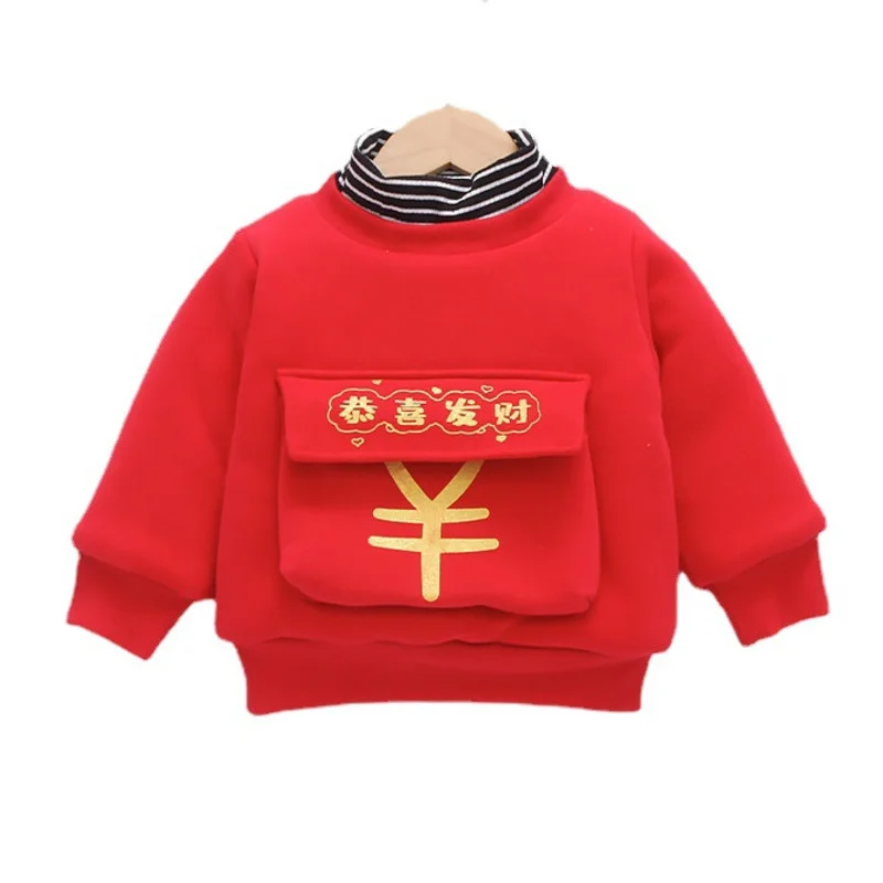 

Новинка, зимняя одежда для маленьких мальчиков и девочек, детская модная утепленная футболка, Повседневный хлопковый костюм для малышей, Од...