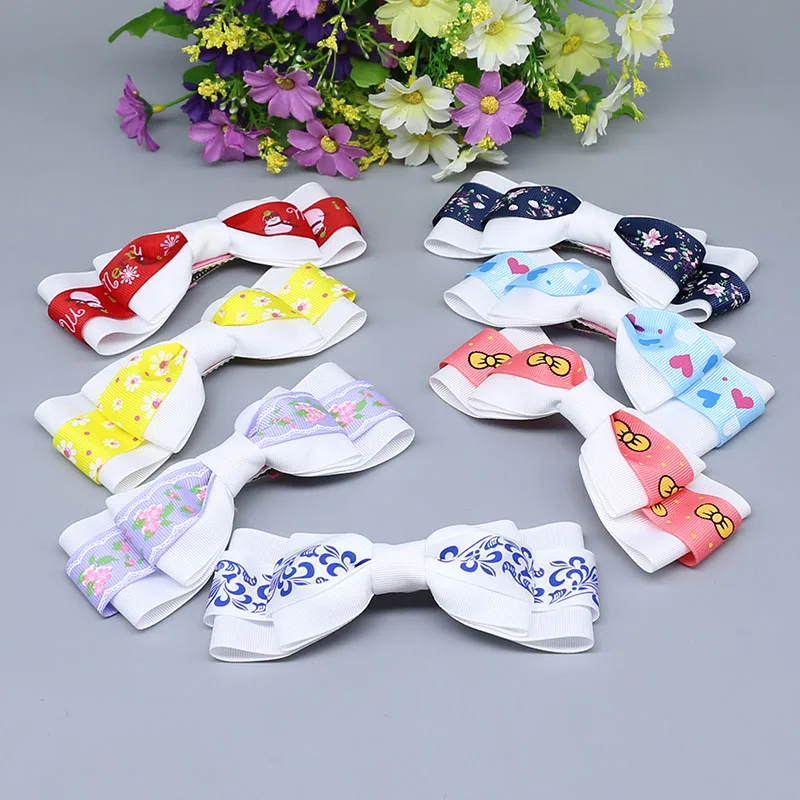 

wholesale silk ribbon hair clips for girls hairpins headwear cute spinki do wlosow Barrettes women's Hair Accessories D22-6