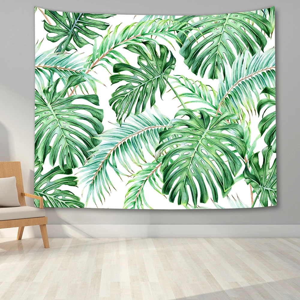 Цветочный гобелен с растениями настенное художественное подвесное одеяло для