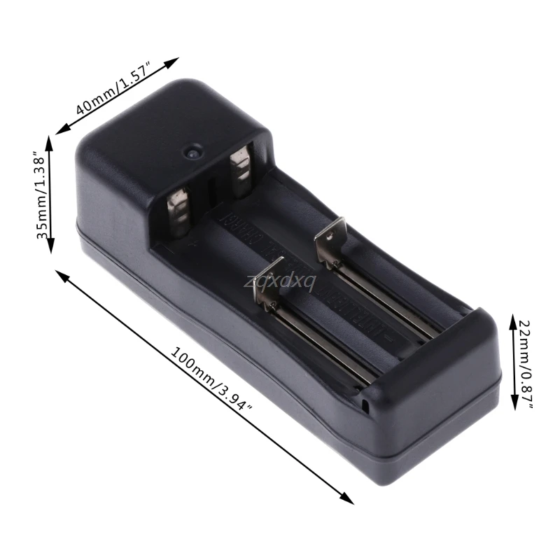 

Universal EU Plug 18650 Dual Li-ion Battery Charger Ajustable Charging For 3.7V 18650 16340 14500 Lithium Rechargeable Battery