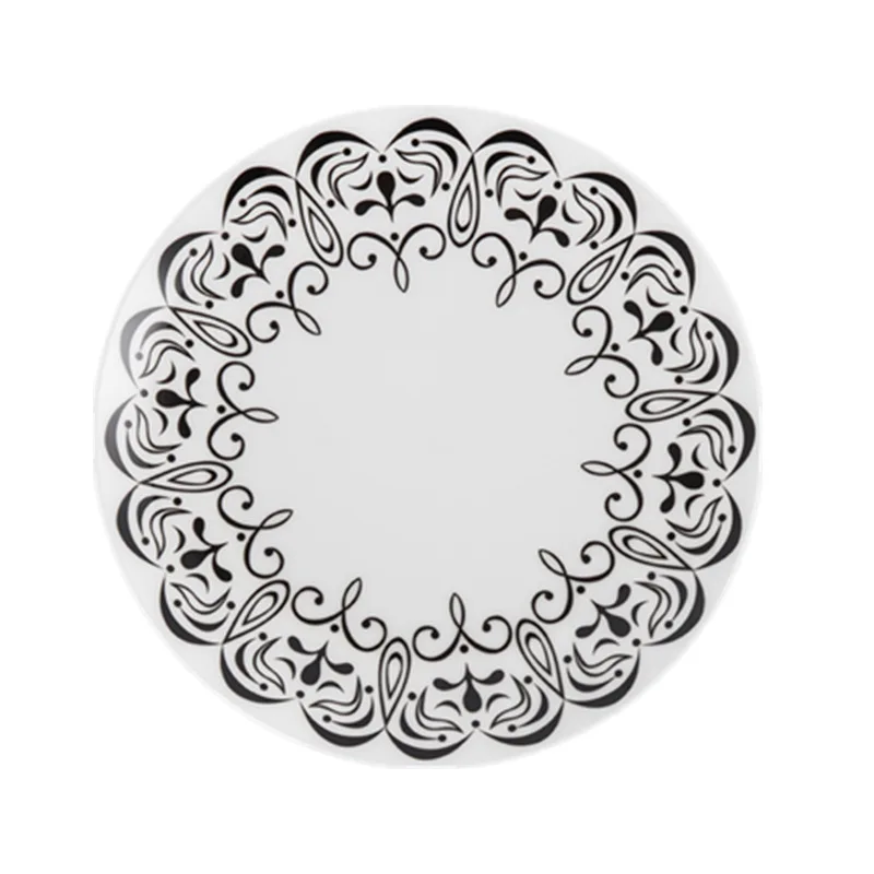 

8-inch Nordic creative Hotel Western steak plate ceramic tableware set characteristic pattern household