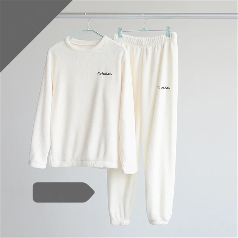 

Пижама женская фланелевая, с круглым вырезом, на флисе, удобная и теплая, JJF0048