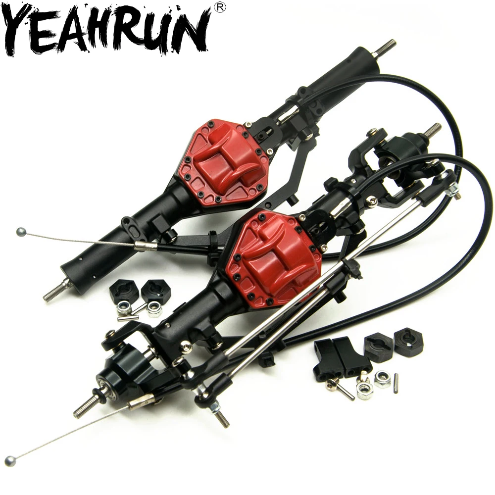 YEAHRUN алюминиевые передние и задние оси с замком 4WD для AXIAL SCX10 масштаб 1/10 RC