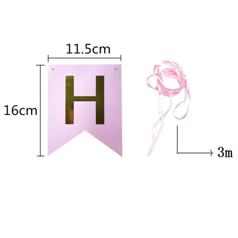 Баннер на день рождения с Бумага овсянка гирлянды из флажков для маленьких