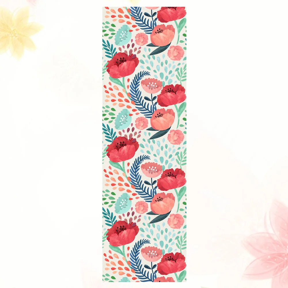 

1pc Watercolor Flowers and Plants Background Wallpaper Seamless Splice Waterproof Wallpaper 45x200cm)