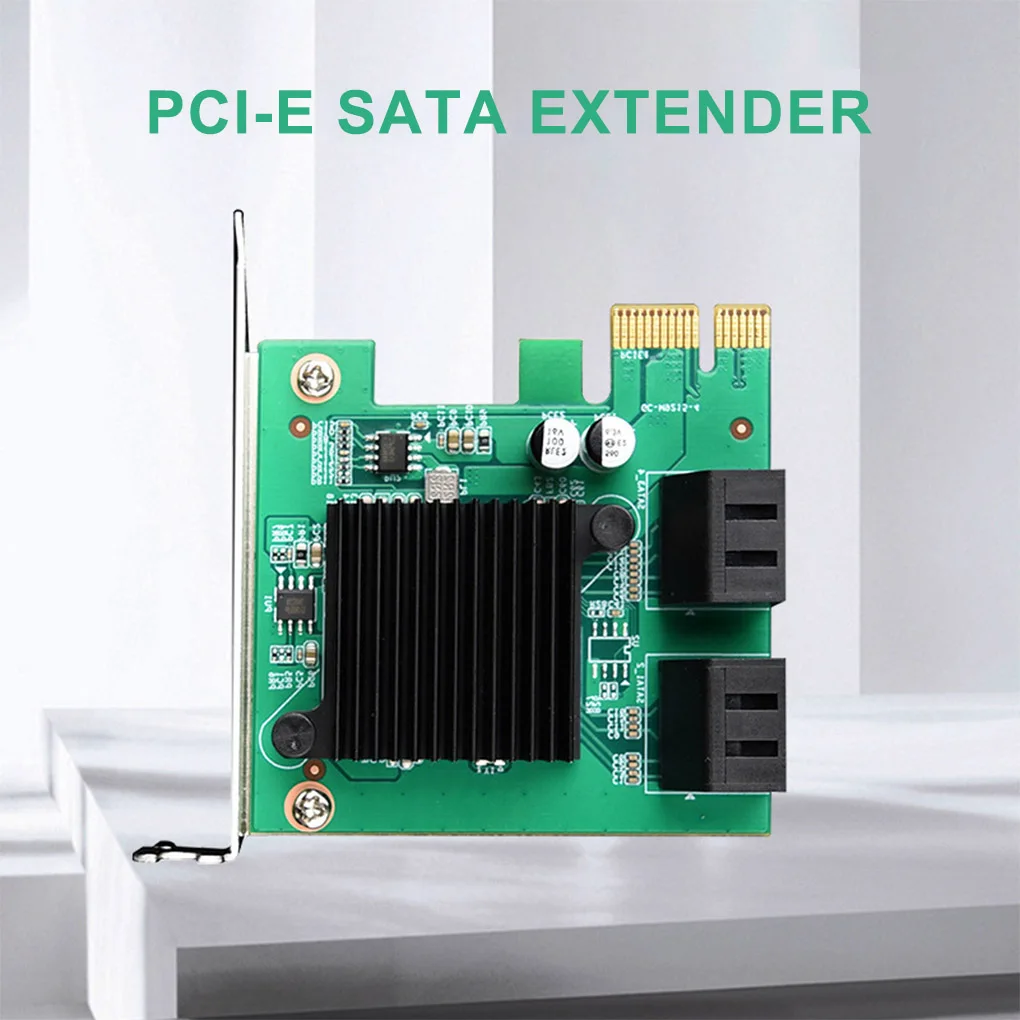 

PCI-E to SATA Extender 4 Port SATA 3.0 Expansion Card PCI-E Adapter Board Computer Accessory