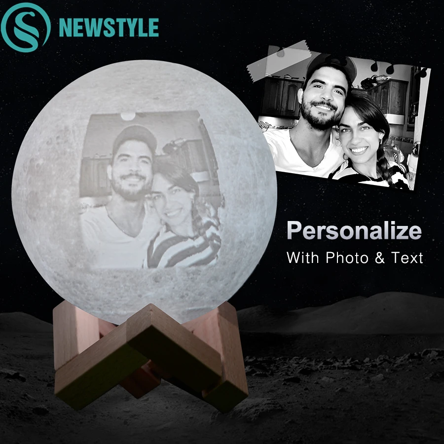 Светодиодная лампа в виде Луны с 3D принтом на заказ ночник сделай сам фото