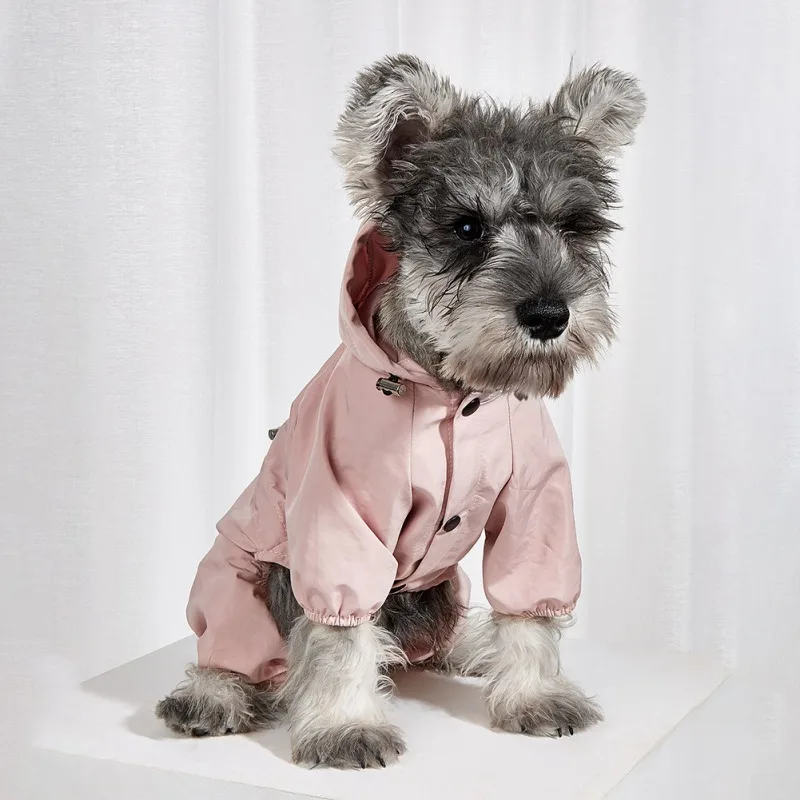 

Pet Dog Raincoat Jumpsuit Waterproof Reflective Four Legs Sunscreen Dog Outdoor Clothes Jacket for Small Medium Dog Pet Supplies