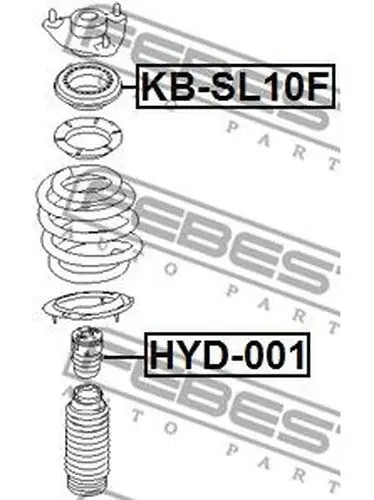 Подшипник опоры амортизатора HYUNDAI IX35 10 пер. FEBEST KB SL1|Детали амортизаторов| |