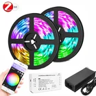 Светодиодный контроллер Gledopto ZigBee ZLL, постоянный ток, 12 В, 5050, RGBW, RGBWW, светодиодная полоса освесветильник, лента 5 м, 10 м, лента, диммер, умный дом для Alexa, Google