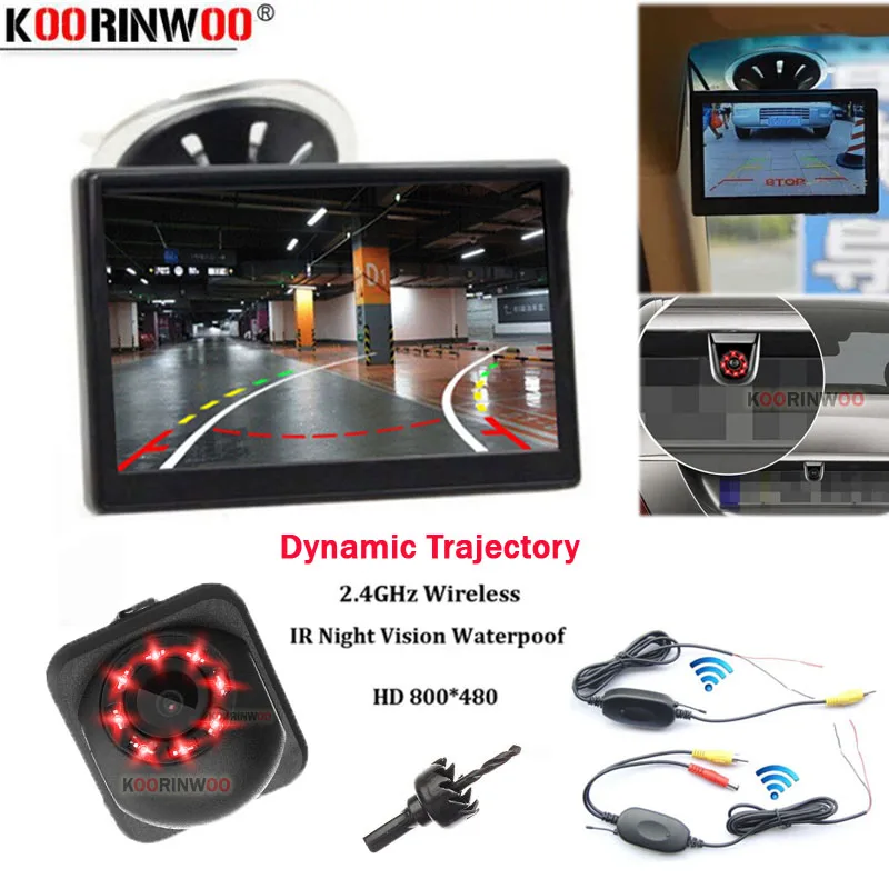 Система парковки Koorinwoo беспроводная камера заднего вида с динамической