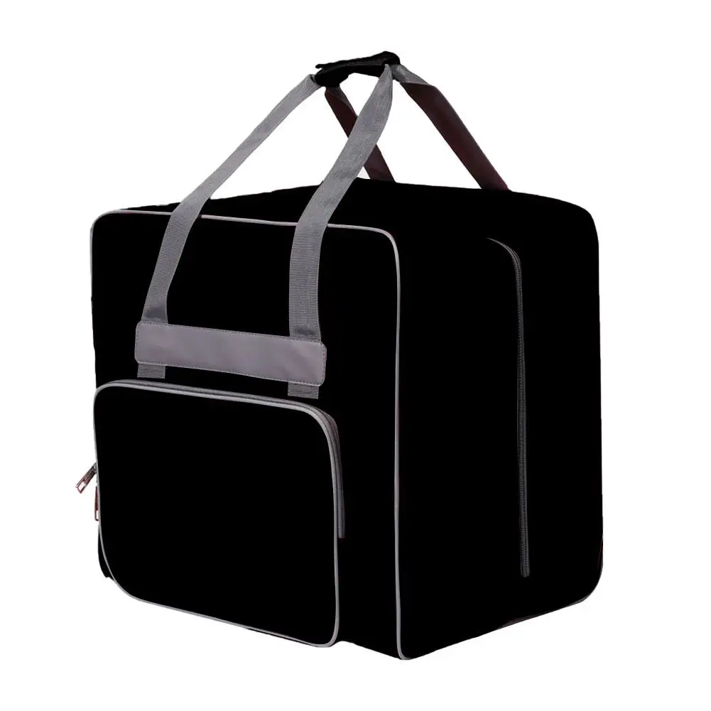 Black bag Большая Сумка-тележка для хранения швейной машины, переносная сумка для шитья, сумка для хранения с карманами и ручками, Organizador - Цвет: Black bag