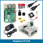 Комплект S ROBOT Raspberry Pi 4, плата 4 ГБ ОЗУ с акриловой крышкой, камера 5 Мп, радиатор питания 3 А для Raspberry Pi 4, тип B, RPI5