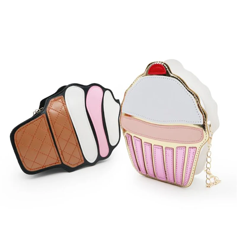 2021 и принтом в виде мороженого кекс женская сумка из искусственной кожи
