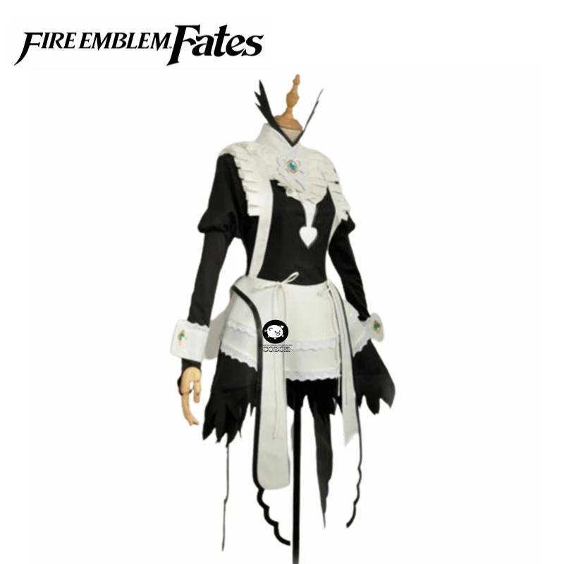 Черно-белое платье любого размера с эмблемой огня | Тематическая одежда и