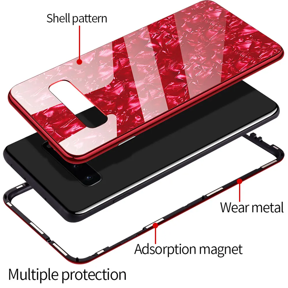 Металлический магнитный чехол для iPhone 6 6S 7 8 Plus X XS MAX XR задняя крышка из