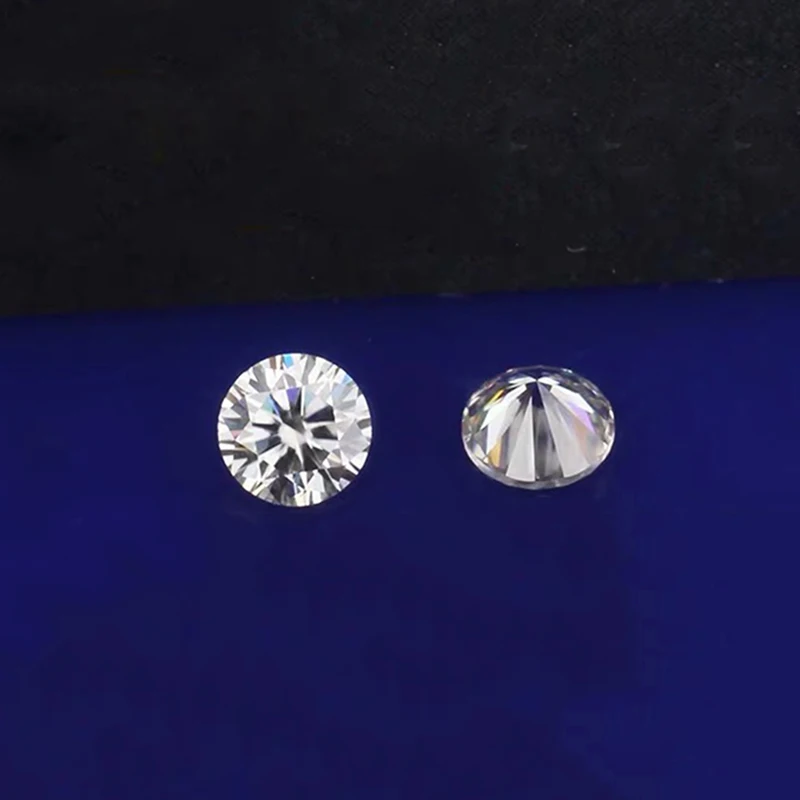 2 шт 5 мм EF цвет свободный Moissanite 0.5ct карат Круглый Блестящий Ограненный