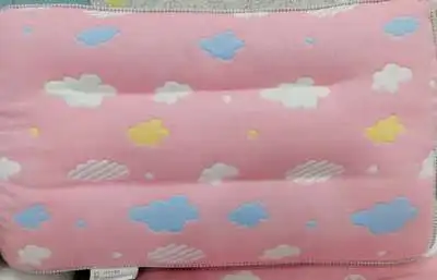Cloud 50x30cm 6 слойный Муслин, хлопковая детская подушка, впитывающая пот, Подушка для сна, мягкая подушка для шеи, моющаяся хлопковая детская подушка - Цвет: Cloud 50x30cm