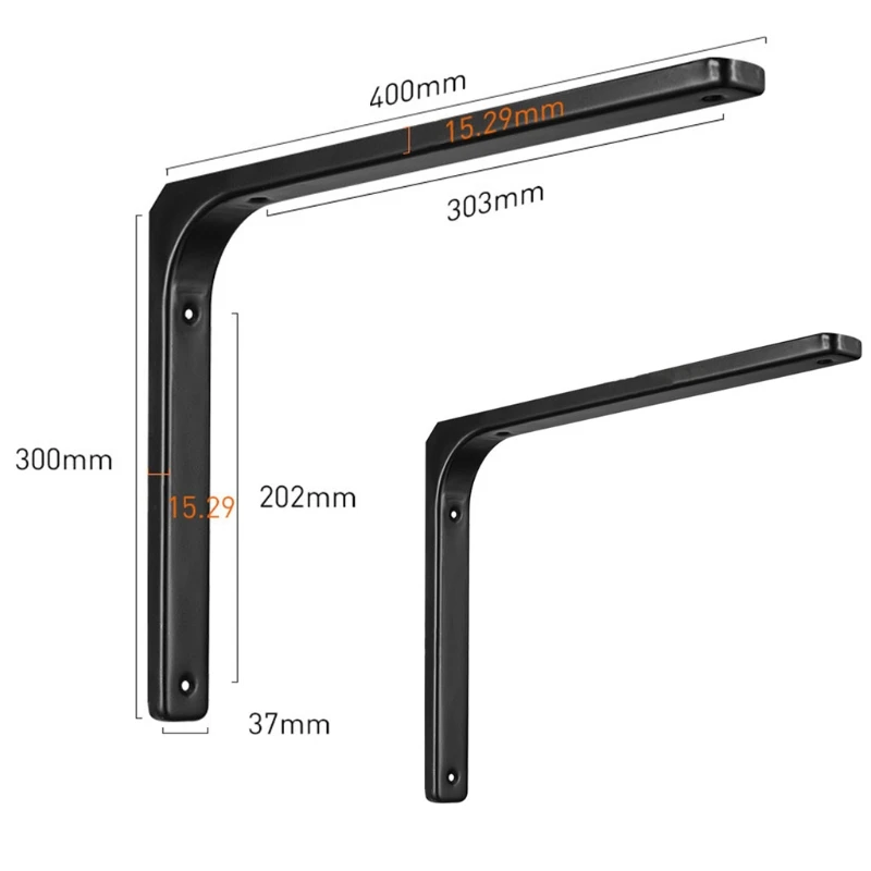 2 шт. кронштейн Металлической Полки L Форма утолщенной угловая скобка полка под