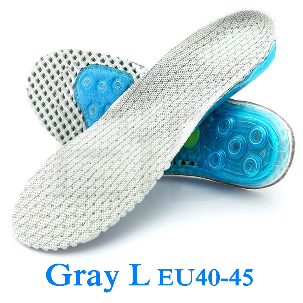 Gray L EU 40-45 EVA Весна Силиконовые ортопедические стельки для обуви, стельки для плоскостопия, ортопедические стельки, стельки для супинатора, Подошвенный Фасциит, уход за ногами - Цвет: Gray L EU 40-45