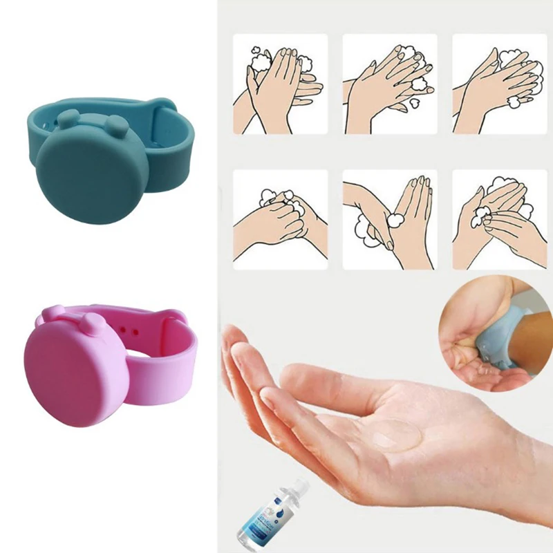 

Reusable Wristbands Adult Kid Liquid Wristband Hand Sanitizer Dispenser Handwash Gel With Whole Sanitizing Wrist Support