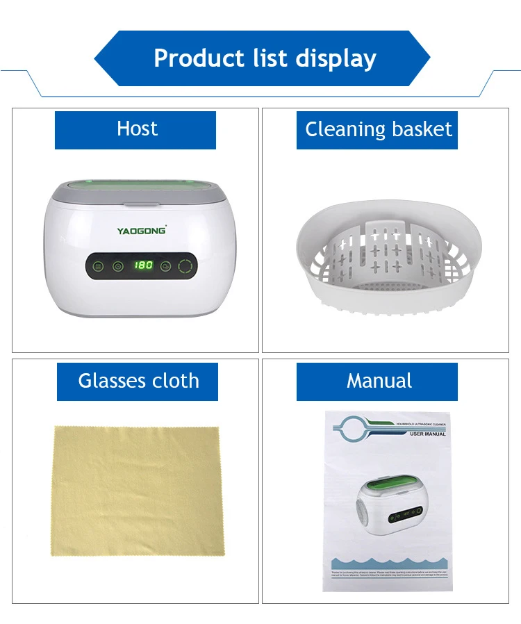 

YAOGONG 9600B Small household ultrasonic cleaning machine