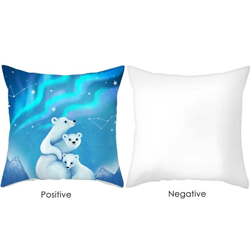 

Cushion Cover Cartoon Cool Panda Bear Cotton Polyester Peachskin Home Decorative Pillows Cover for Sofa Car Cojines 45*45cm