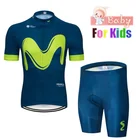 Новинка, детская дышащая одежда для велоспорта, детские велосипедные футболки, шорты, комплекты, велосипедный Топ, одежда для велоспорта, рубашка для мальчиков, черный костюм