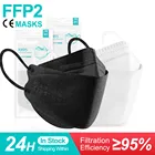 Бело-черная маска FPP2 Homologada 4-слойная маска для взрослых FFP2 маски-кариллы KN95 Корейская FFP2mask сертифицированная маска FP2 в форме рыбы