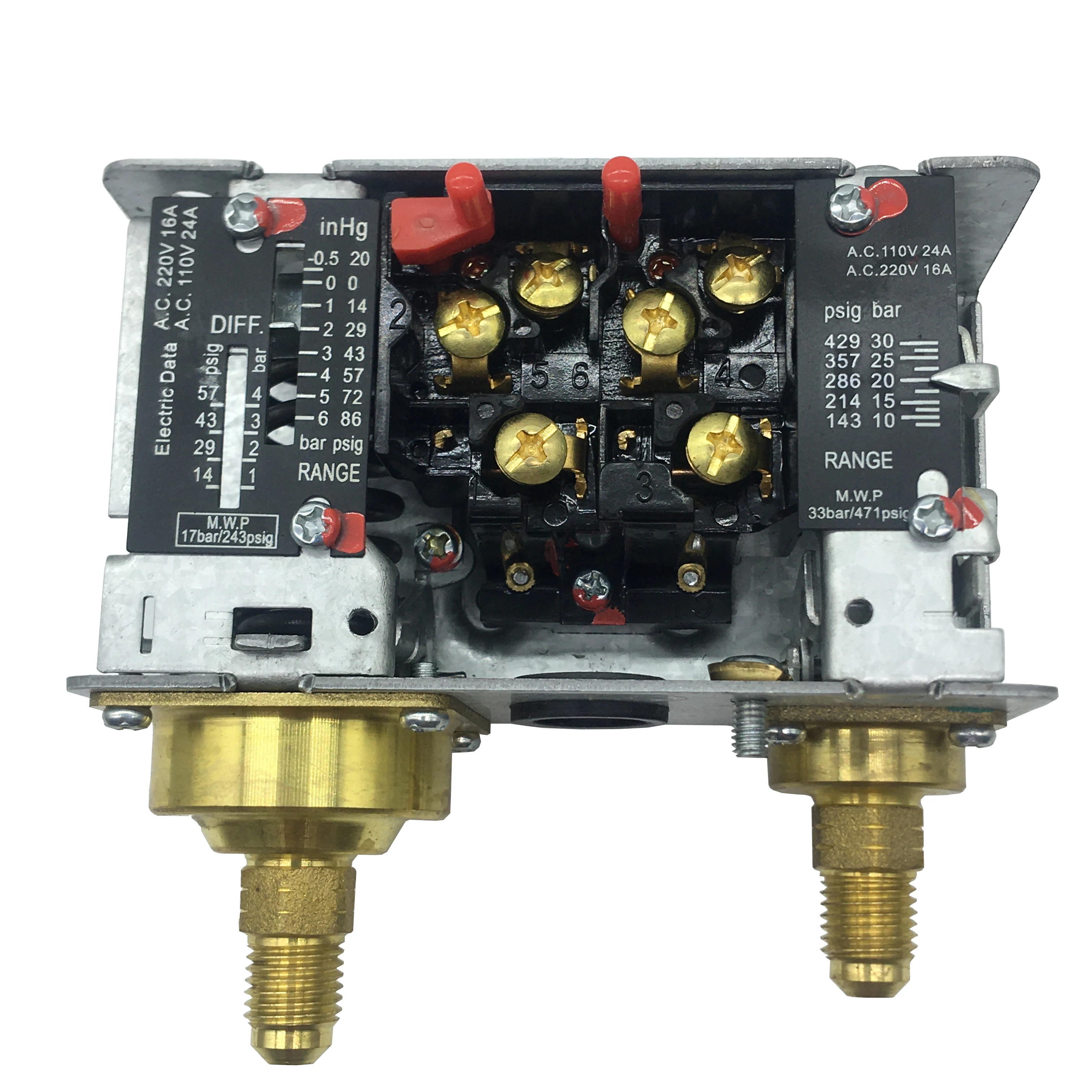 Управление двойным давлением с ручным сбросом предназначено для