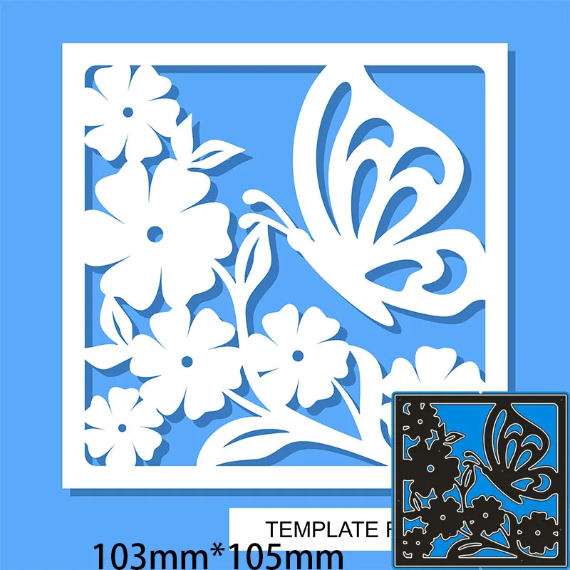 

Cutting Dies Hollow Flower Grid New Metal decoration Scrapbook Embossing Paper New Craft Album Card Punch Knife Mold 103*105mm