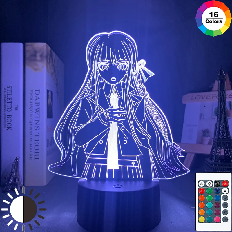 

Светодиодный ночной Светильник Danganronpa Kyoko Kirigiri, лампа для спальни, украшение, детский подарок, акриловая 3d лампа Kyoko Kirigiri