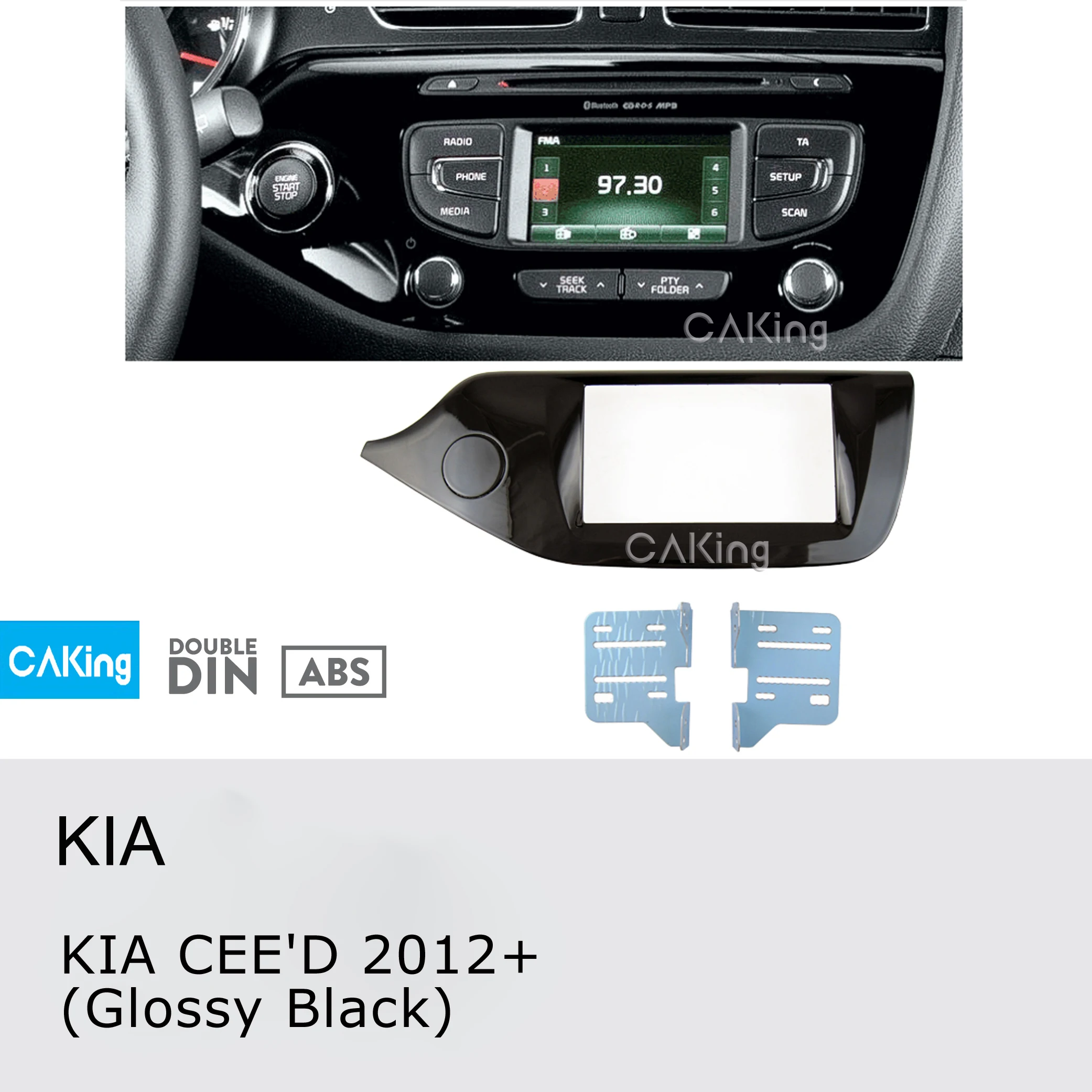 Автомобильная фасция с двойным Din Радио панель для KIA CEED 2012 + (левое