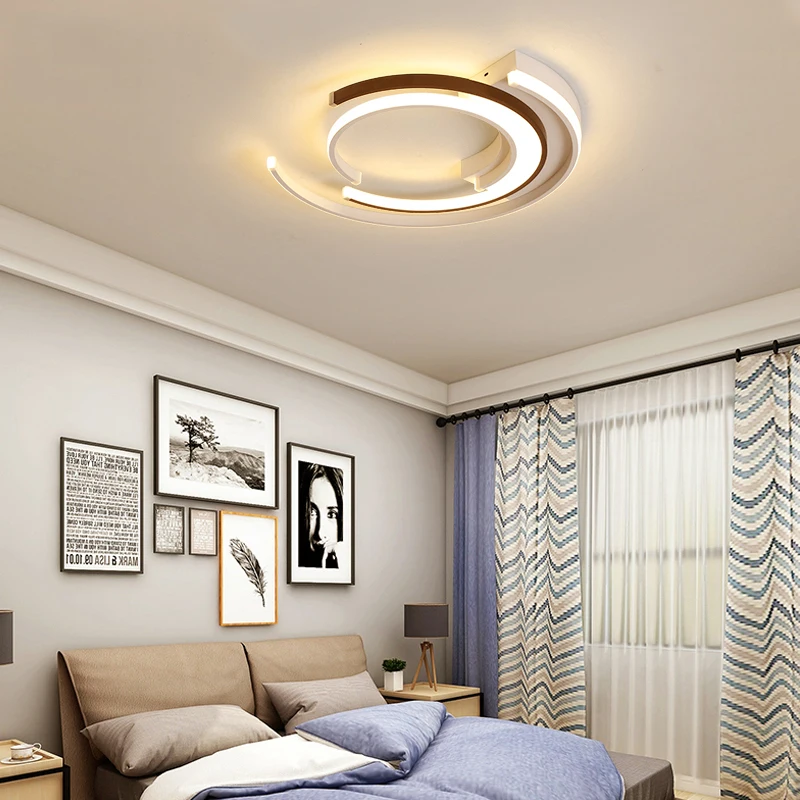 LICAN-Lámpara LED de techo moderna para sala de estar, dormitorio, lustre de plafón moderno, plafón de techo + luces