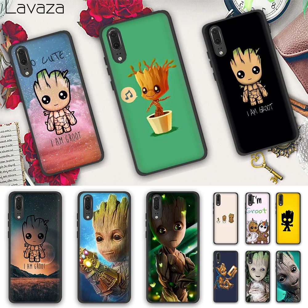 Мягкий силиконовый чехол Lavaza Groot 2 для Huawei P10 P20 P30 Lite Pro Y5 Y6 Y7 Y9 Prime 2018/2019 - купить по
