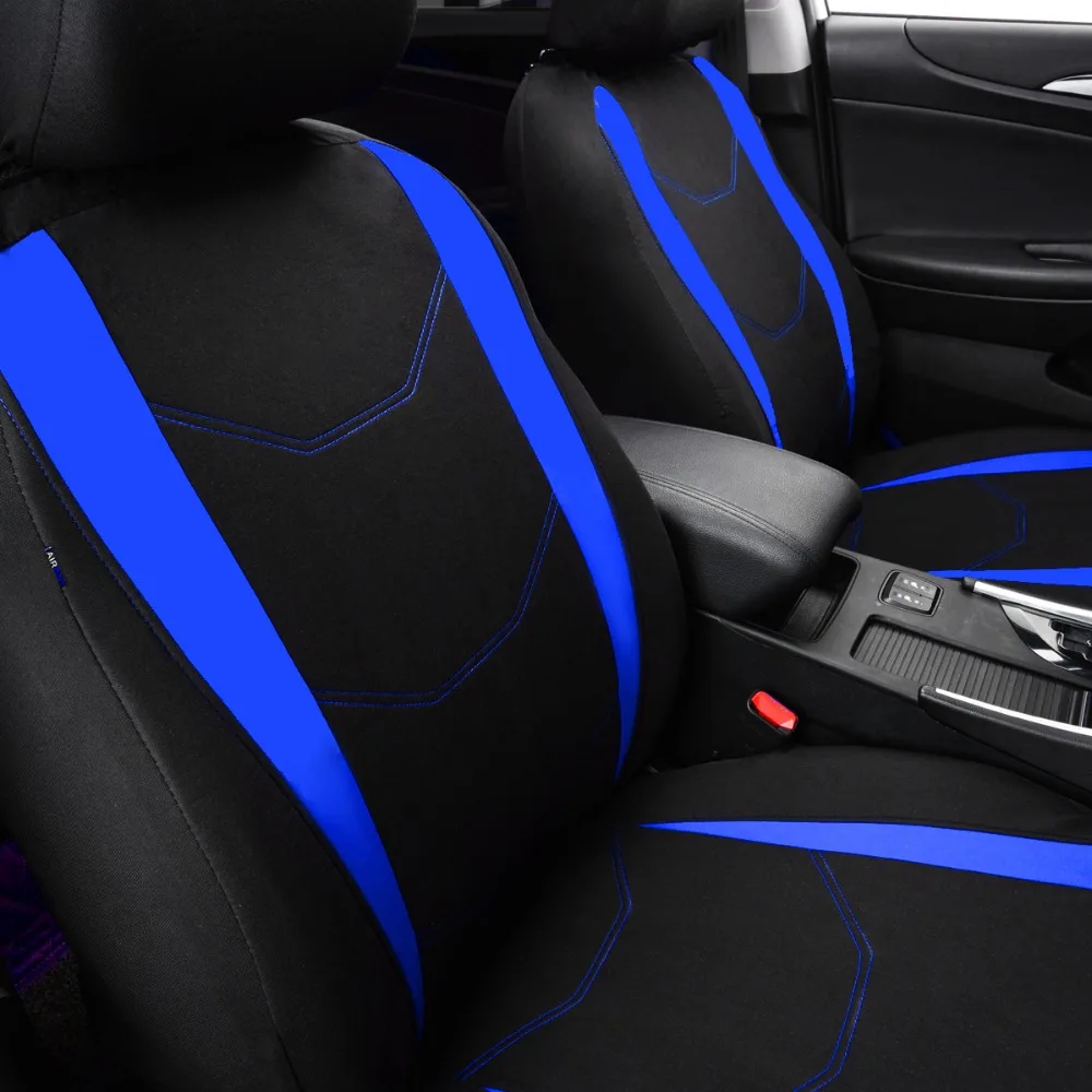 Wesheu Car Seat Covers Universal Auto Interior Accessories Gray Blue Red Car Seat Protector With 2mm Foam Covers