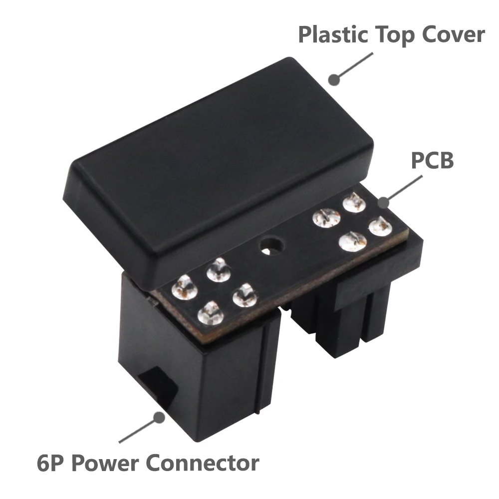 

Новая версия ATX 6-контактный гнездовой до 6-контактного штекера угловой адаптер 180 градусов для настольной видеокарты