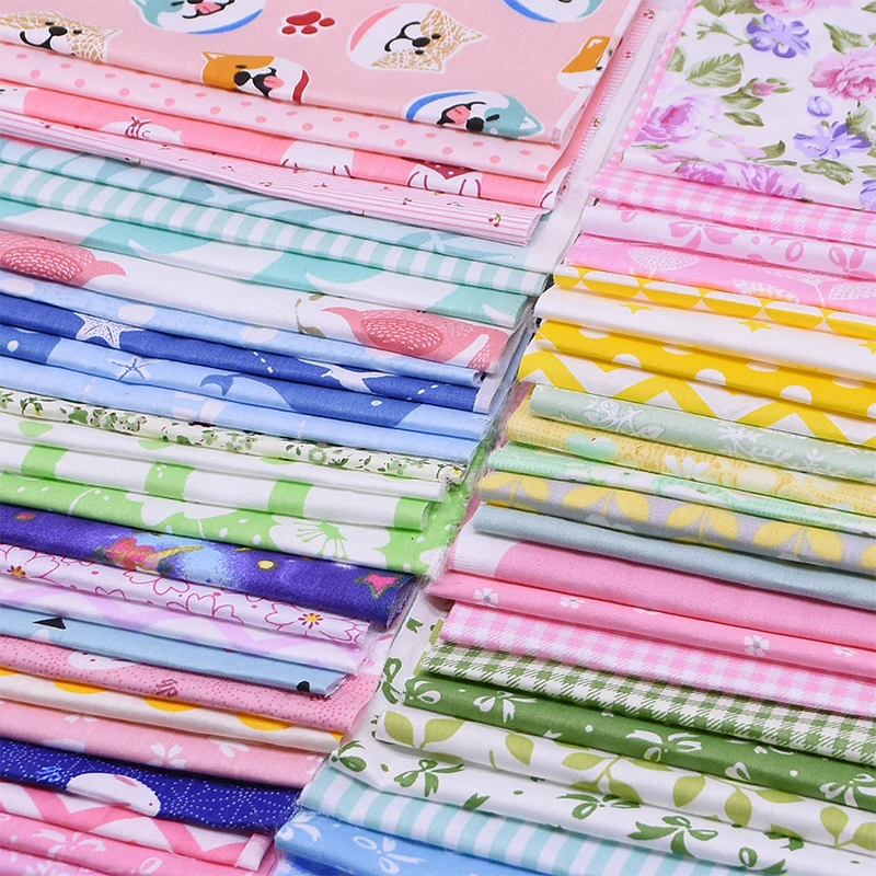 Хлопчатобумажная ткань для рукоделия с различными рисунками 20x25 см/25x25 см | Дом и