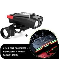 flashlight for bicycle t6 led computer horn usb bicycle light for 2 holder waterproof cycling headlight odometer accessories