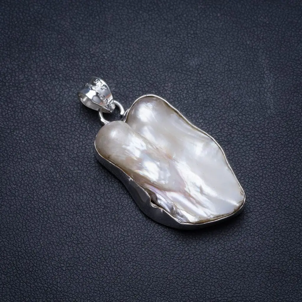 Натуральный жемчуг Biwa ручной работы уникальный кулон из стерлингового серебра 925