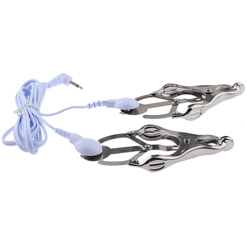 Металлический Электрический шок сосков грудные зажимы Массажер клитора