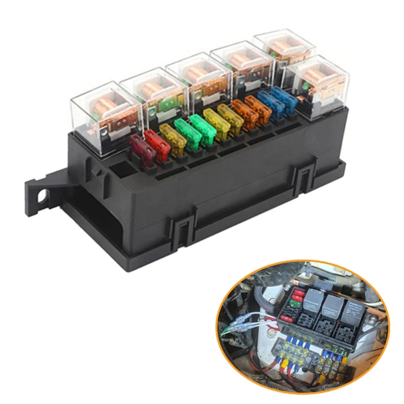 12V Car Truck Tractor Relay & Fuse-Block Box Holder with 11PCS Blade-Fuse 6X | Автомобили и мотоциклы