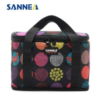 new oxford printed double layer thermal insulation portable lunch bag refrigerated cola beverage food picnic bag lunch box tote